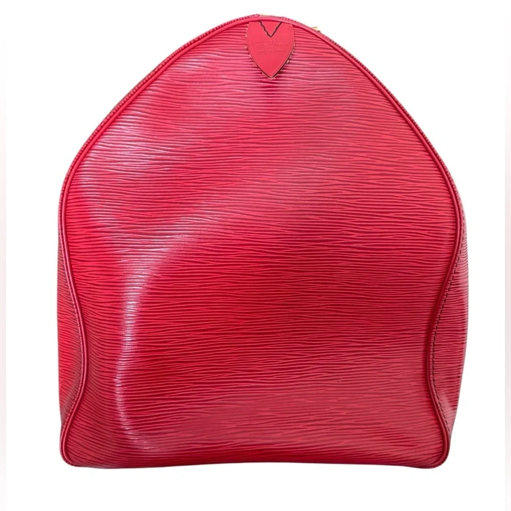 Louis Vuitton vintage red epi leather keepall 55